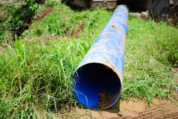 Pipeline construction in countryside of thailand.